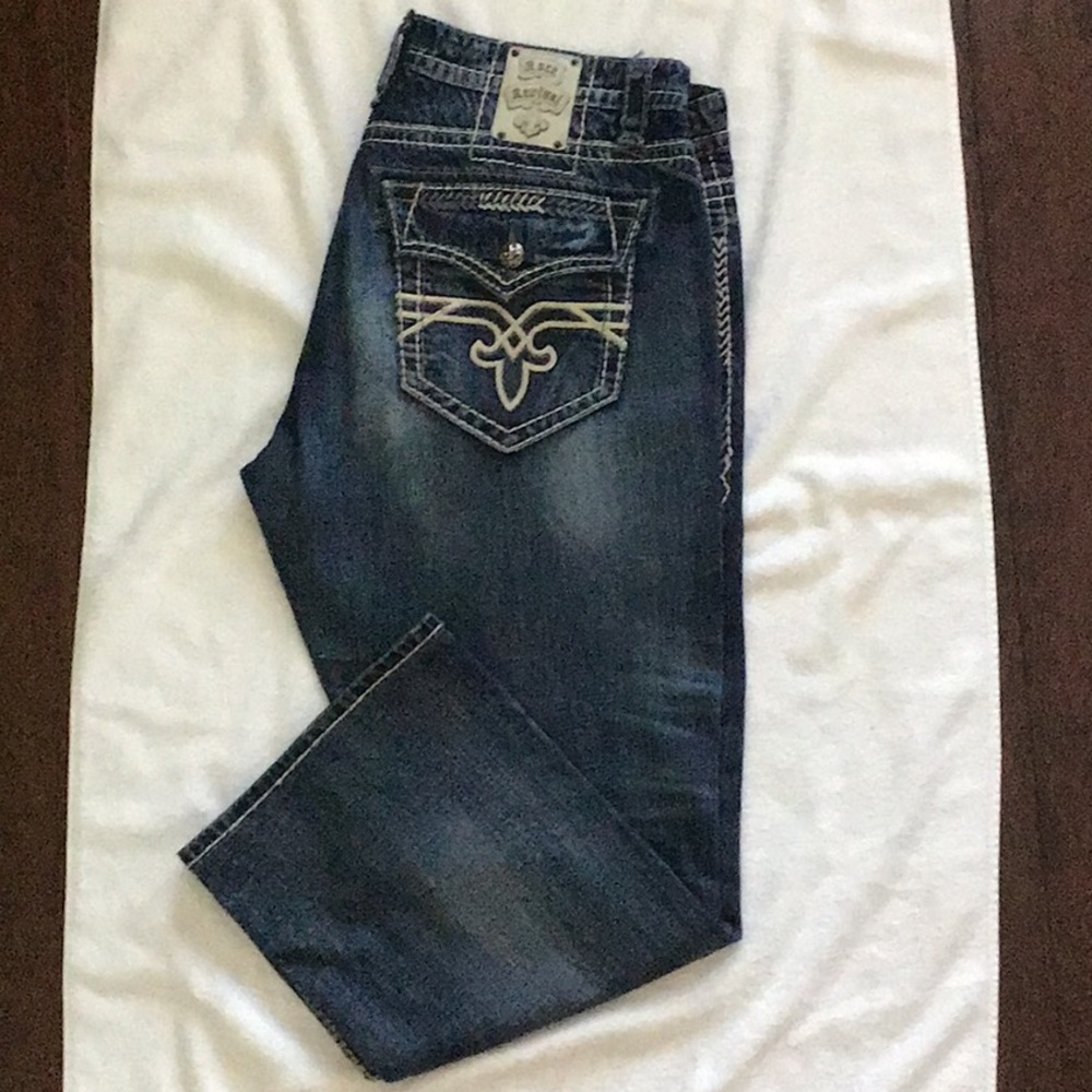 ROCK REVIVAL DENIM JEANS “Fabio” Boot size 42x30